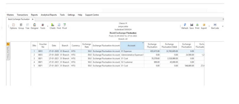 Exchange Rate Fluctuation Report